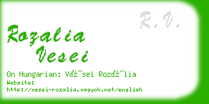 rozalia vesei business card